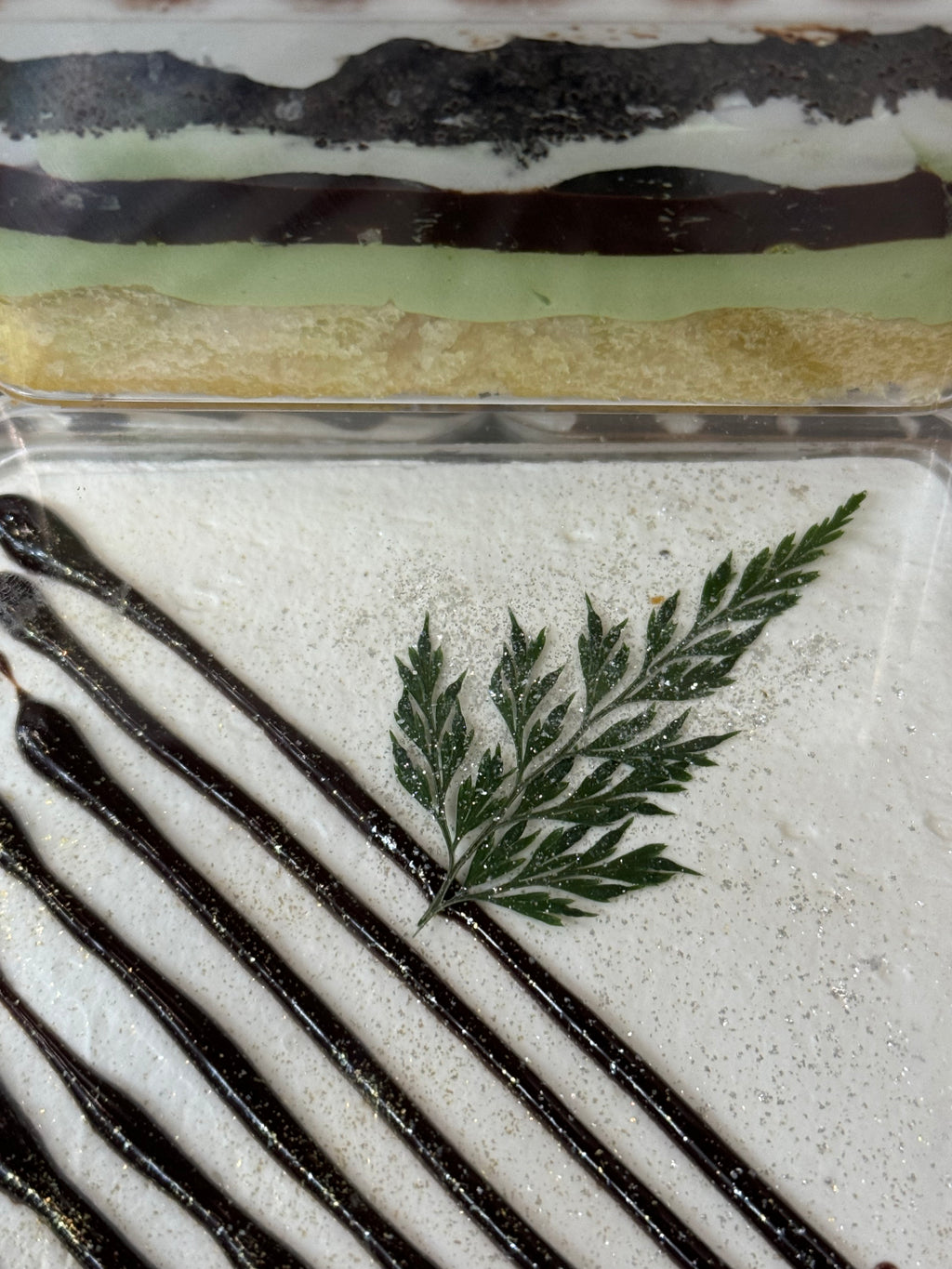 Dark Chocolate Pistachio Cloud Cake