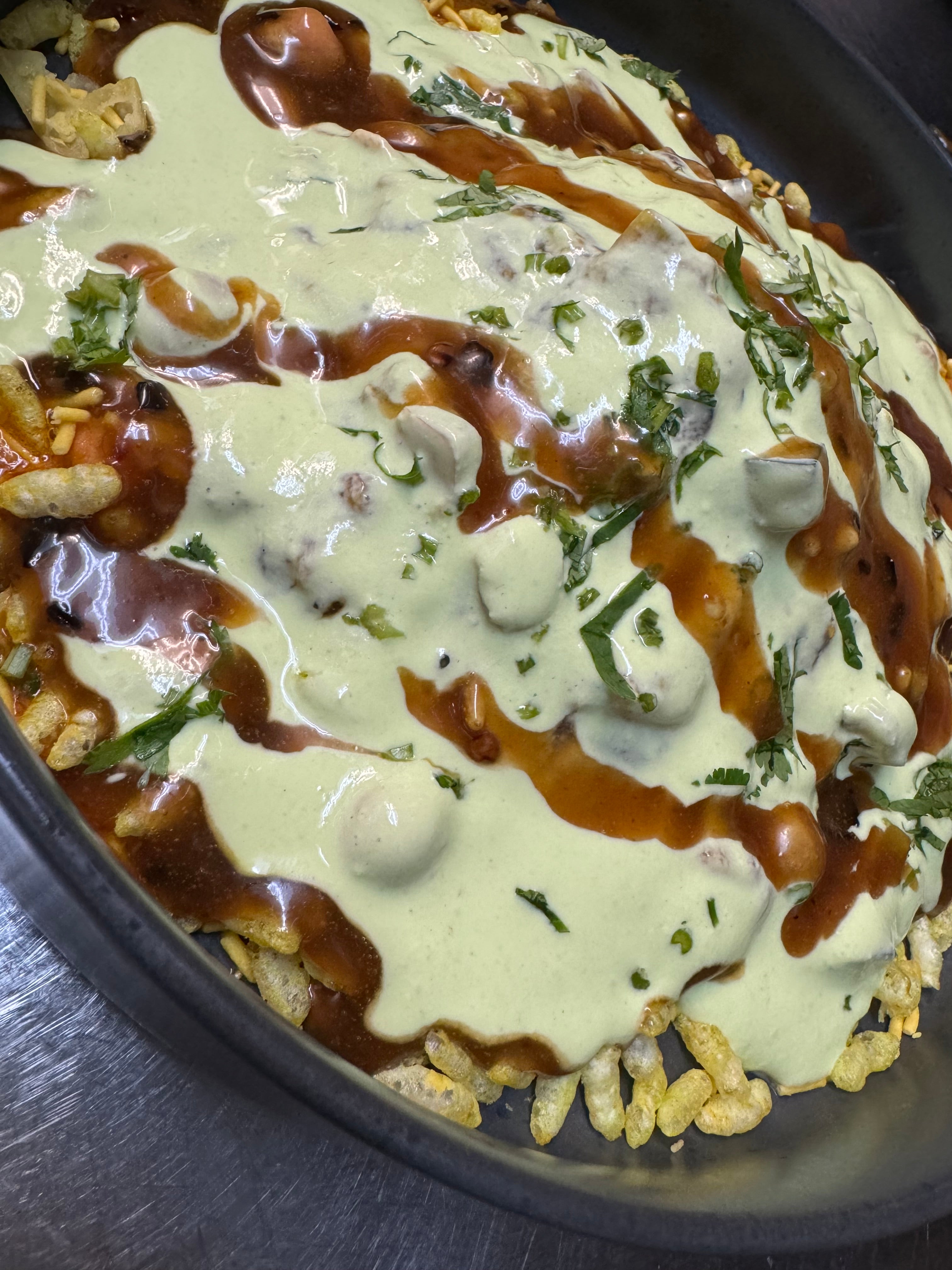 Samosa Chaat  at Ammi's _ Vegetable, Chicken, or Beef