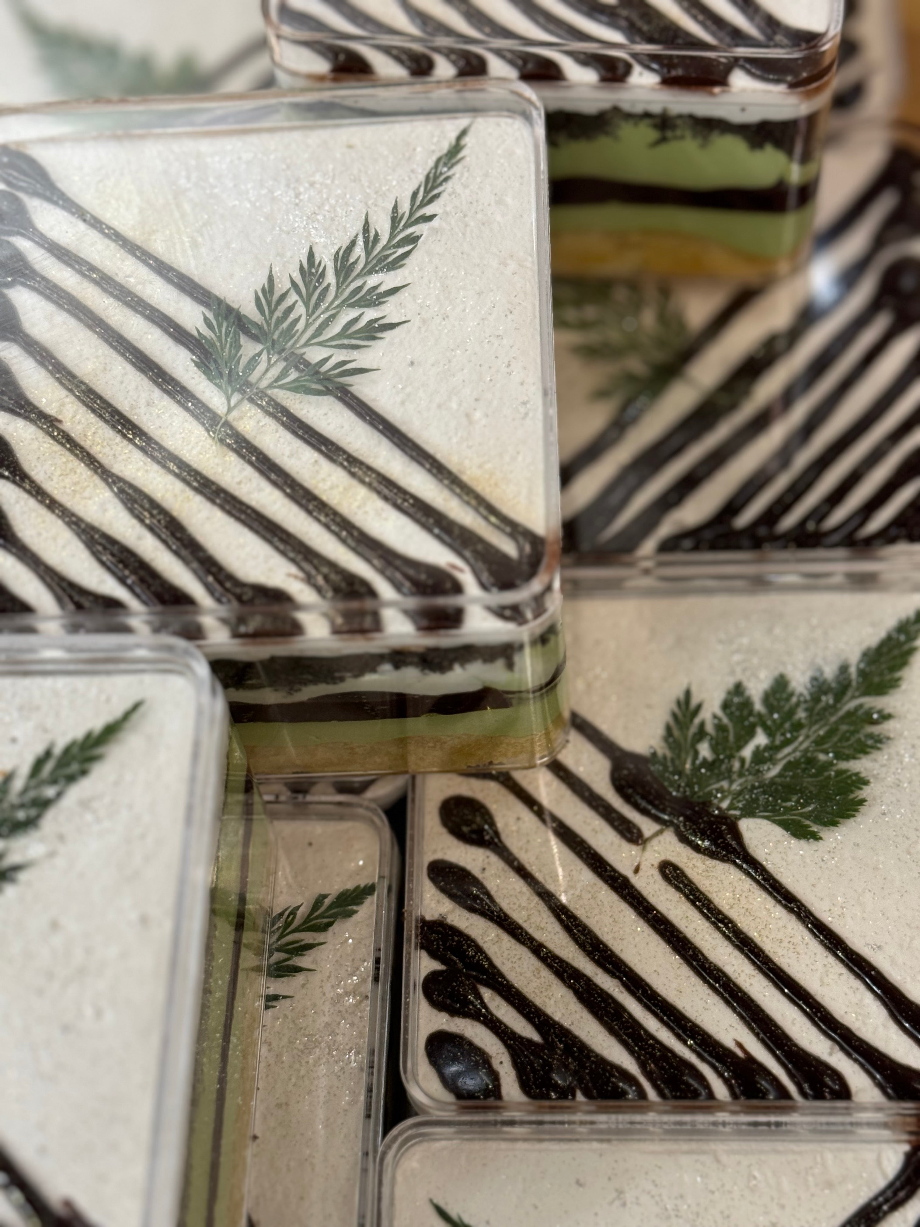 Dark Chocolate Pistachio Cloud Cake