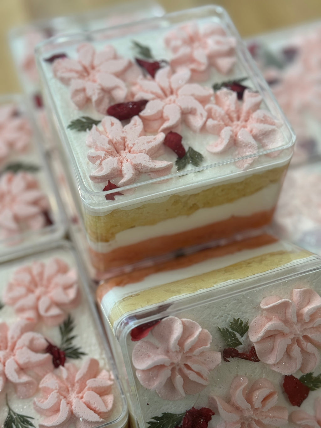 Lychee Rose Milk Cake