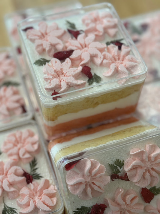 Lychee Rose Milk Cake
