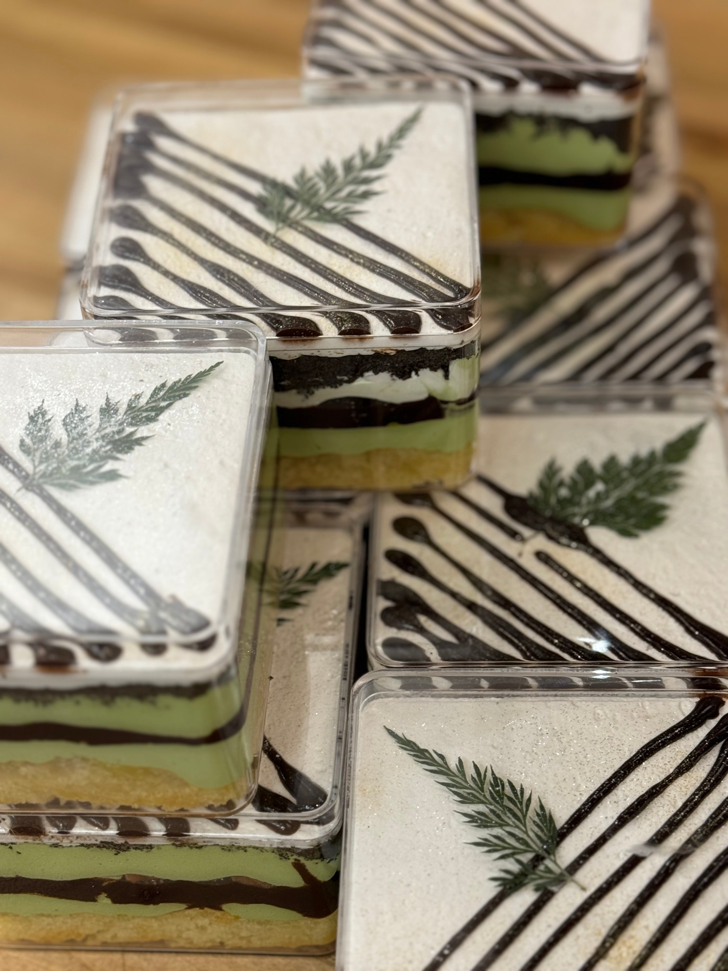 Dark Chocolate Pistachio Cloud Cake