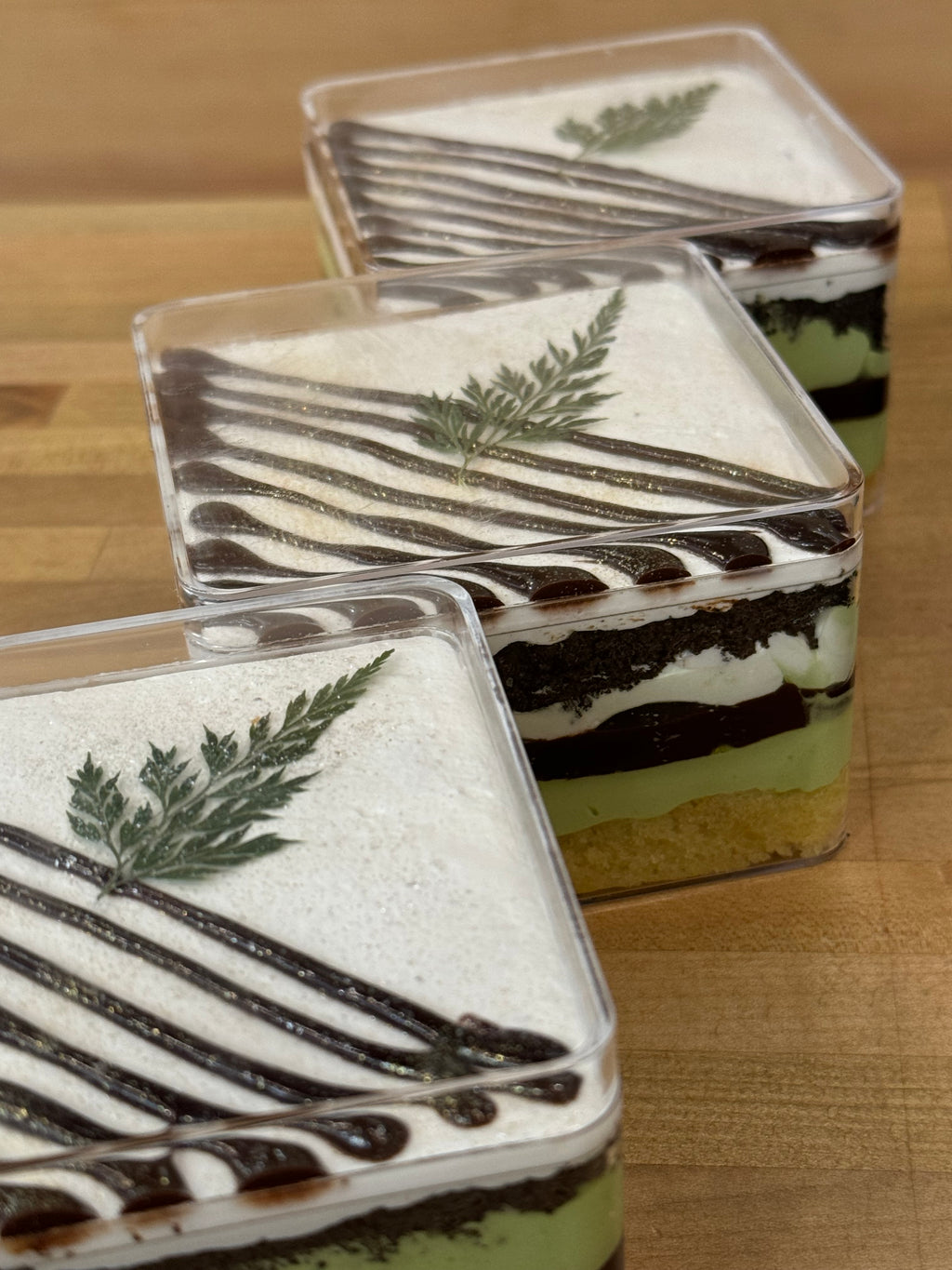 Dark Chocolate Pistachio Cloud Cake