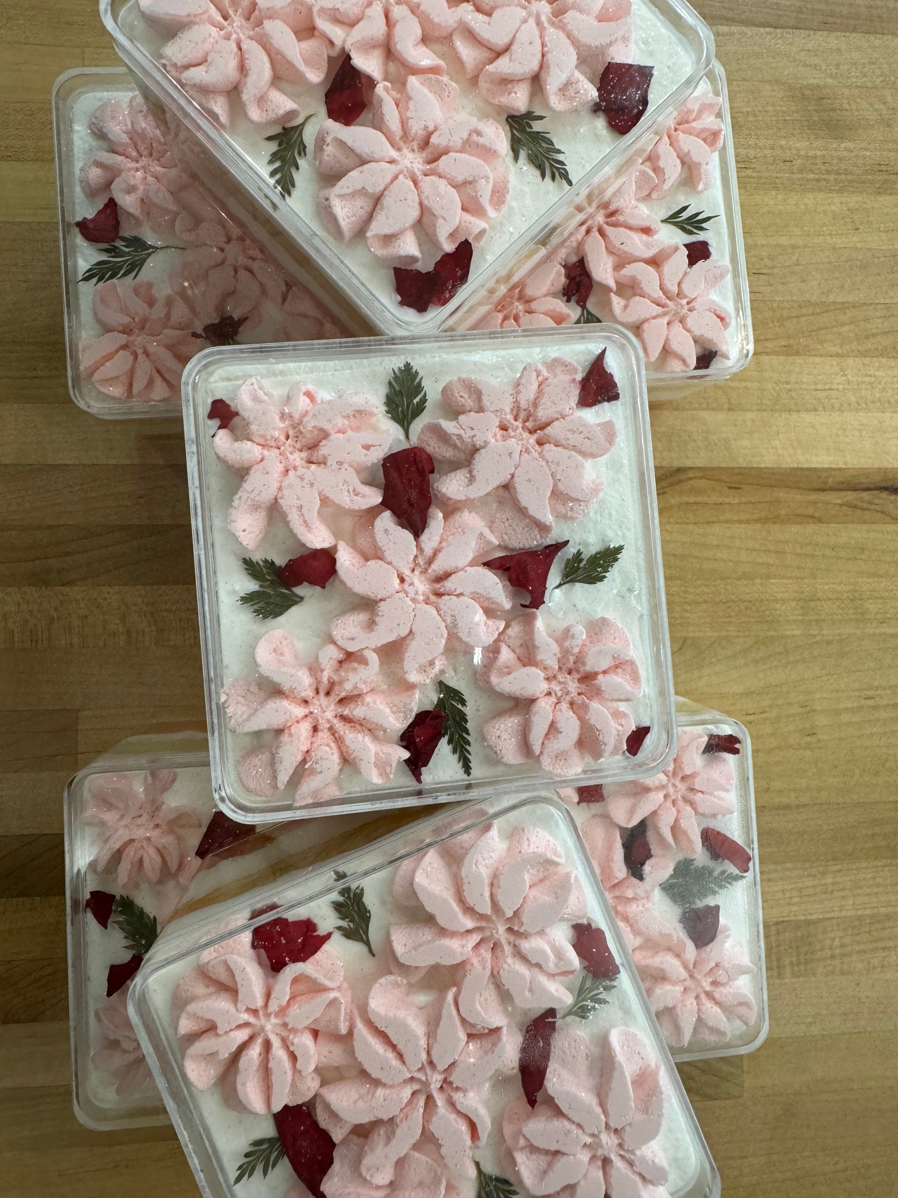 Lychee Rose Milk Cake