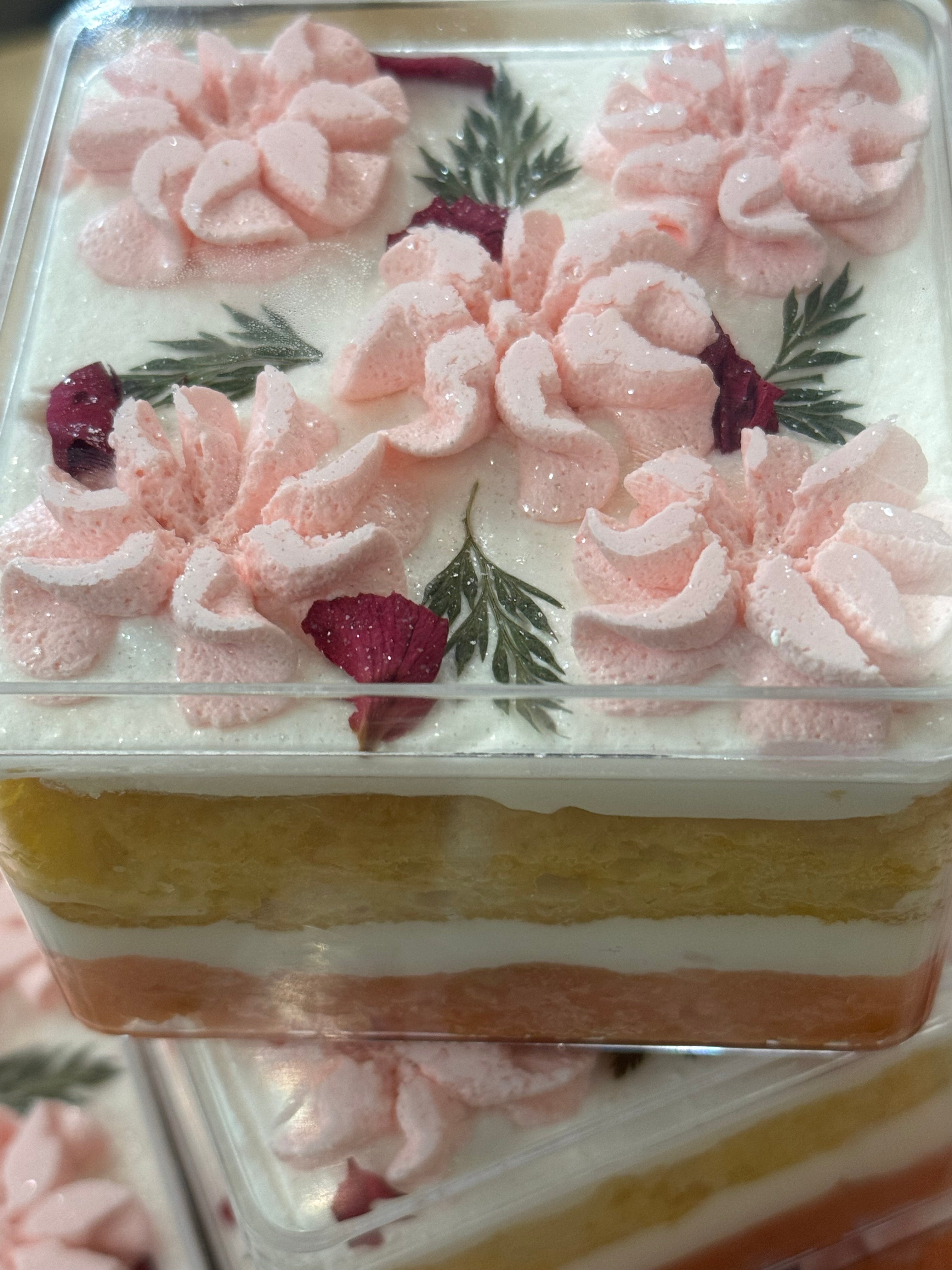 Lychee Rose Milk Cake