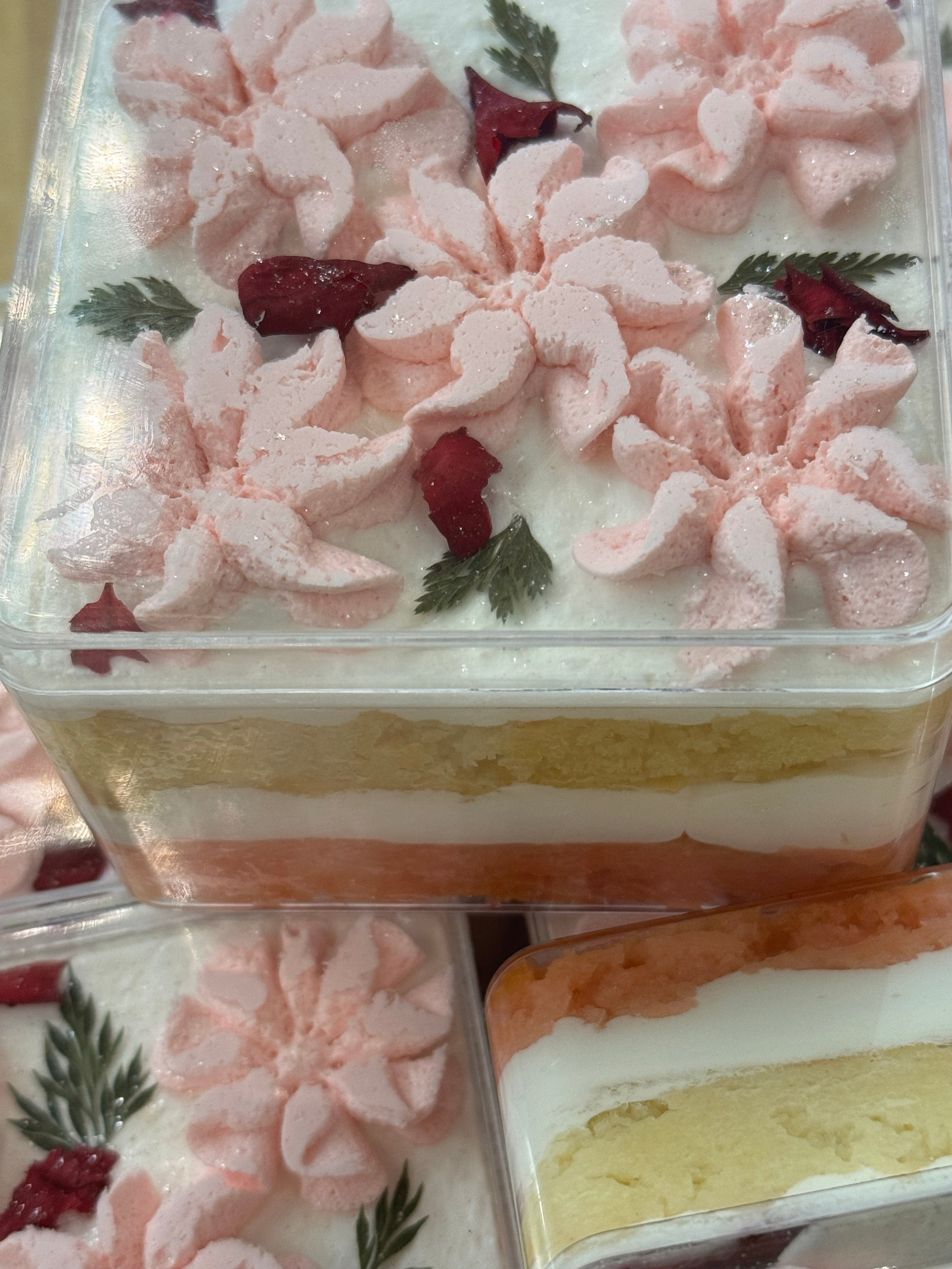 Lychee Rose Milk Cake