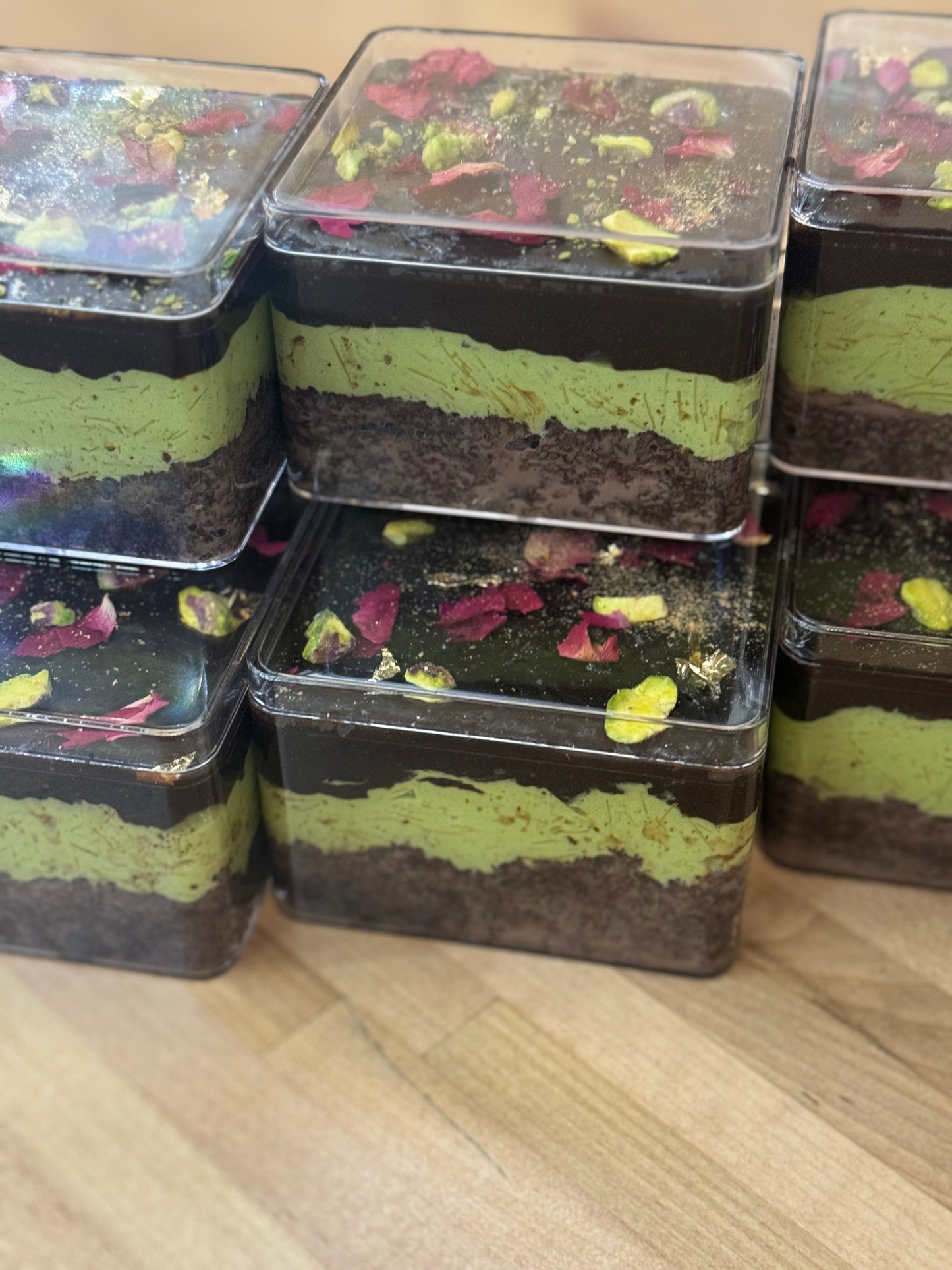 Dubai Chocolate Cloud Cake
