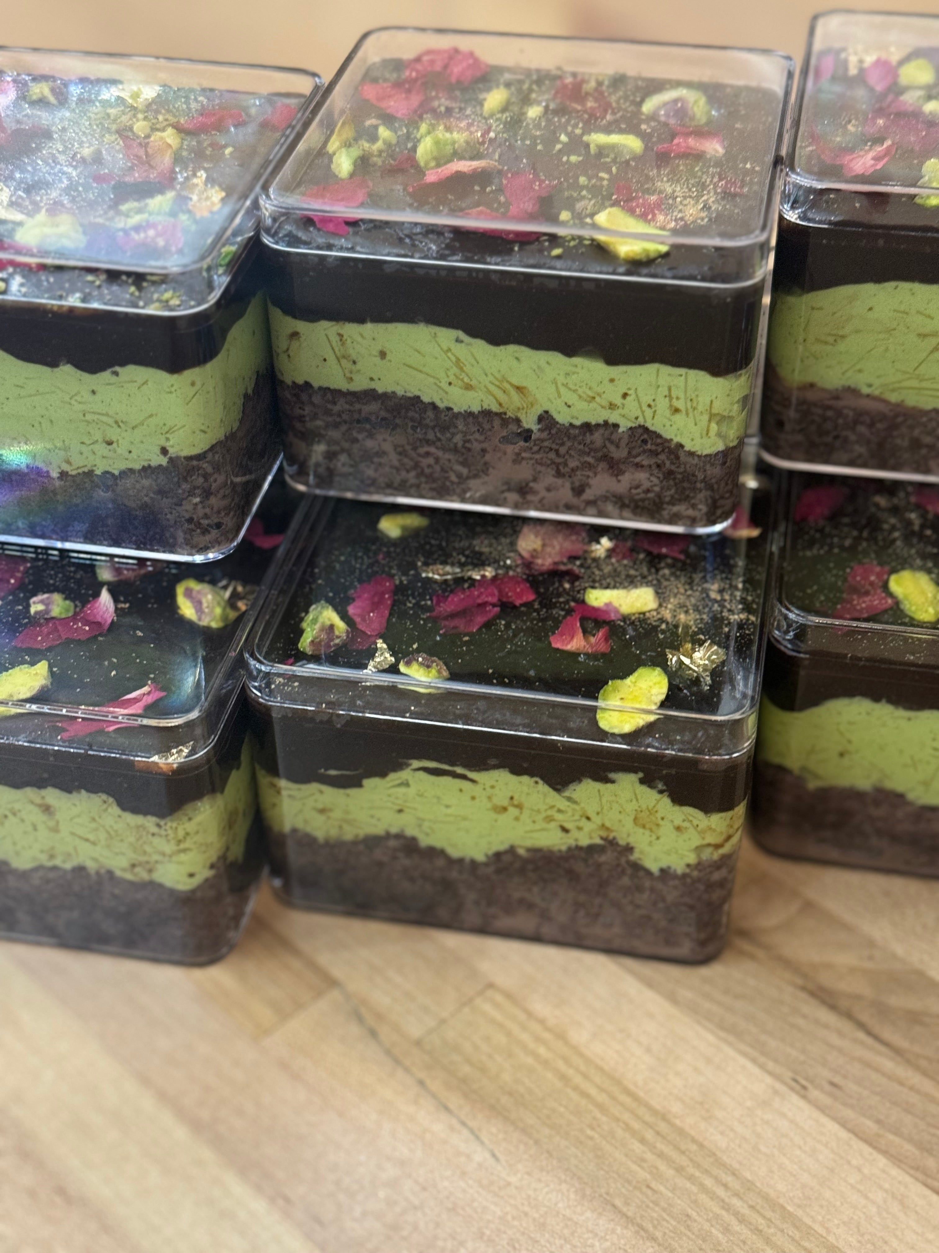 Dubai Chocolate Cloud Cake