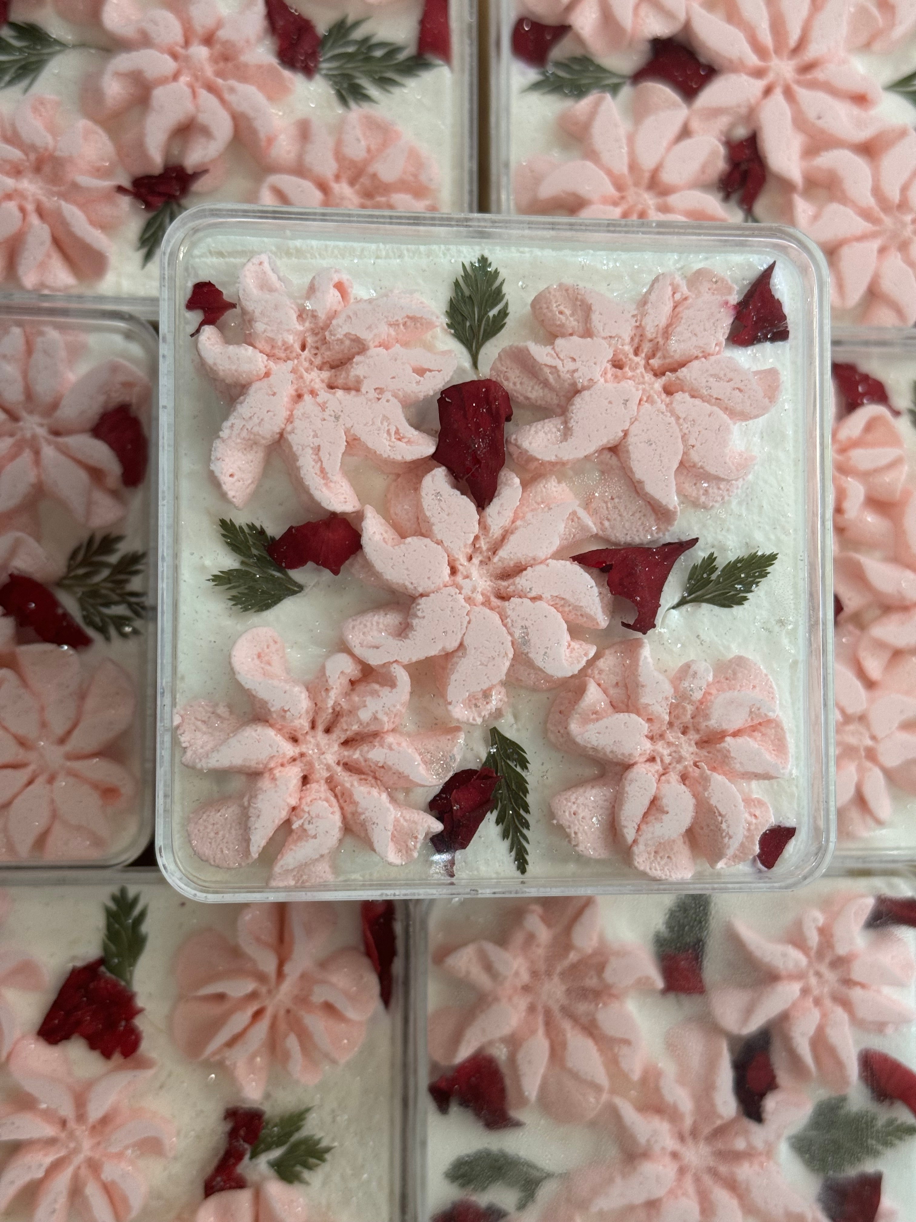 Lychee Rose Milk Cake