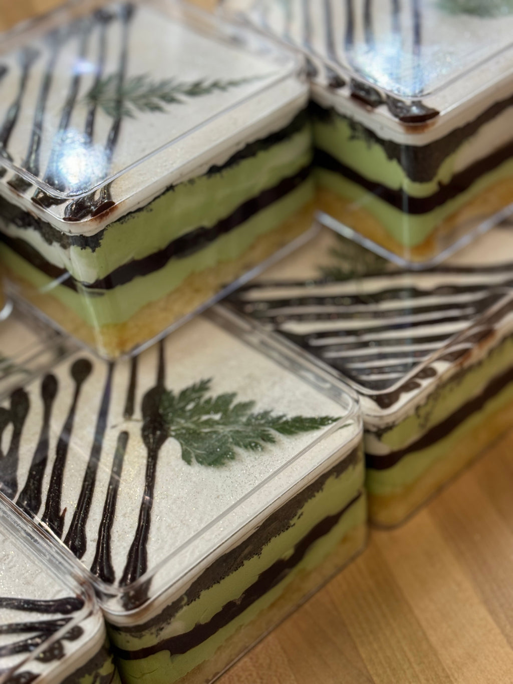 Dark Chocolate Pistachio Cloud Cake